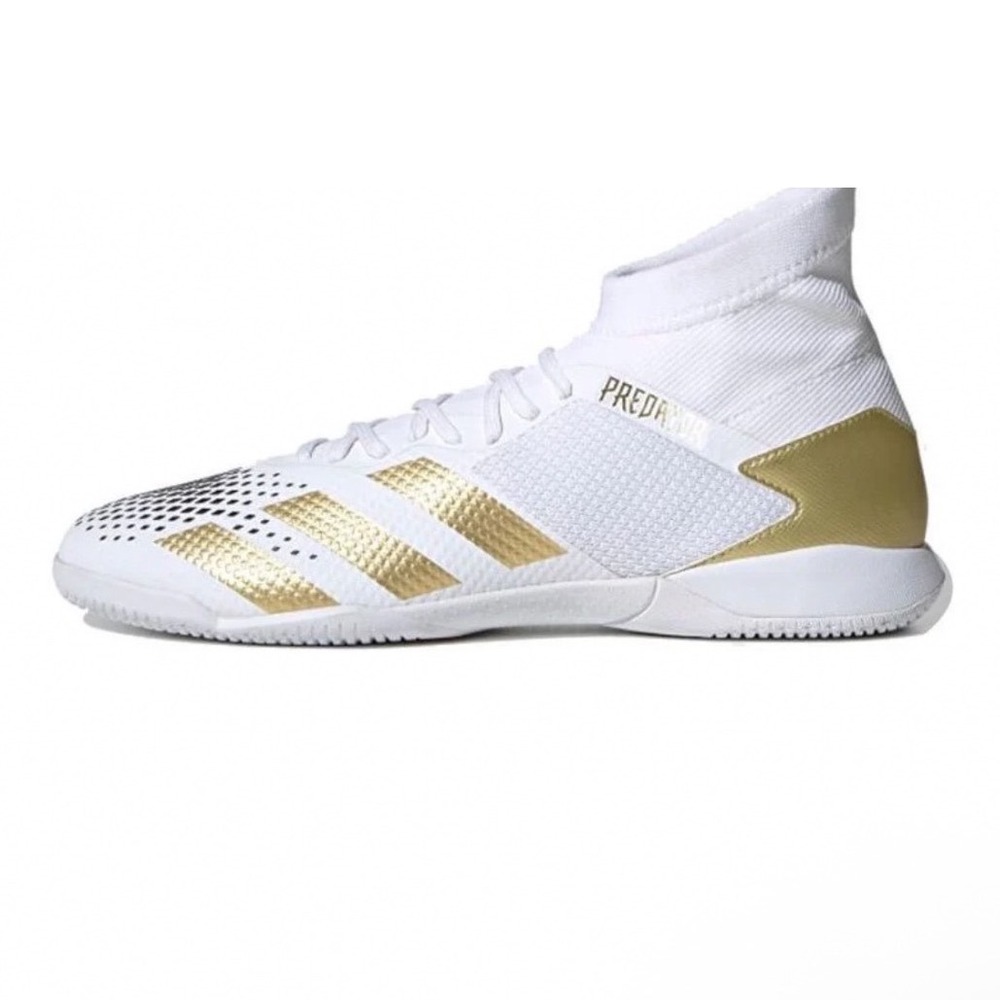 Adidas Predator Mutator 20.3 Indoor Soccer Shoes in the "White Gold Metallic" 11 - Picture 4 of 8